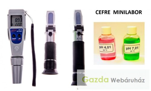  Cefre miniLABOR : cukor+pH+alkohol mérők + AJÁNDÉK könyv